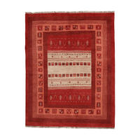 GABBEH-TEPPICH handgeknüpft Sonnat Bunt, Rot 205/158 cm Schurwolle - Rot/Multicolor, Textil (158/205cm) - Looma