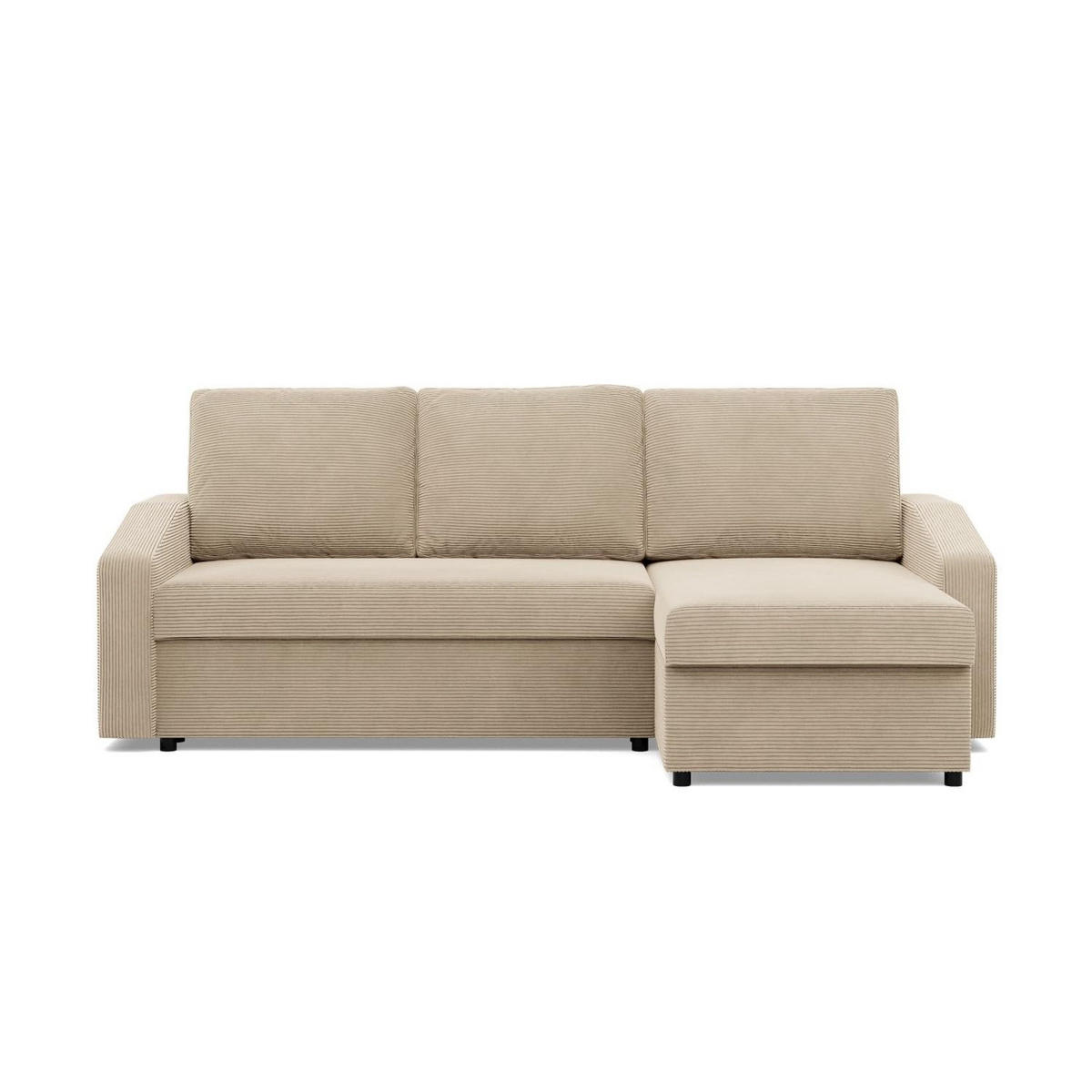 ECKSOFA MIT SCHLAFFUNKTION NEO, Cord - Beige - Beige, Textil (231/140cm) - Mebligo