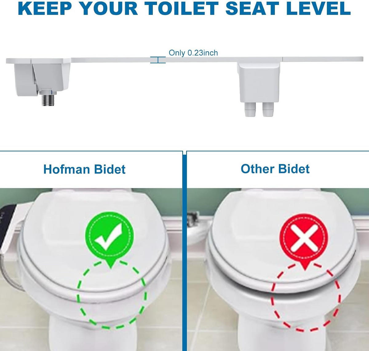 WC-BIDET-AUFSATZ, weiß,36/8.5/18.5CM - Weiß, Kunststoff (8.5/18.5/36cm)