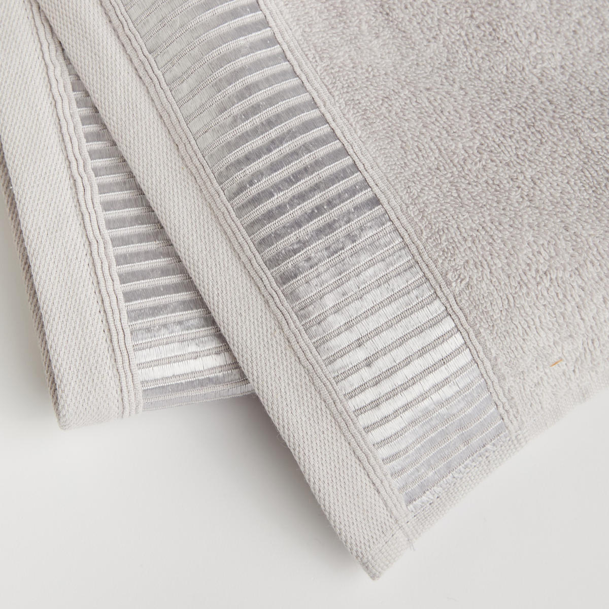 BADETUCH Alicanty - Hellgrau, Textil (100/150cm) - home&you