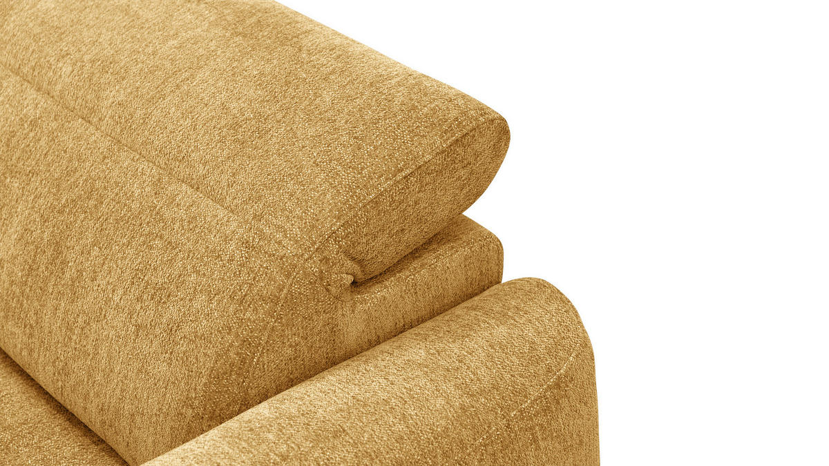 ECKSOFA NERO 4-Sitzer, gelb - Gelb/Schwarz, Holz/Textil (272/81/159cm) - Courtois Laville