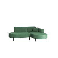 ECKSOFA Valencia Xs - Grün, Holzwerkstoff/Textil (236/165cm) - Fun Möbel