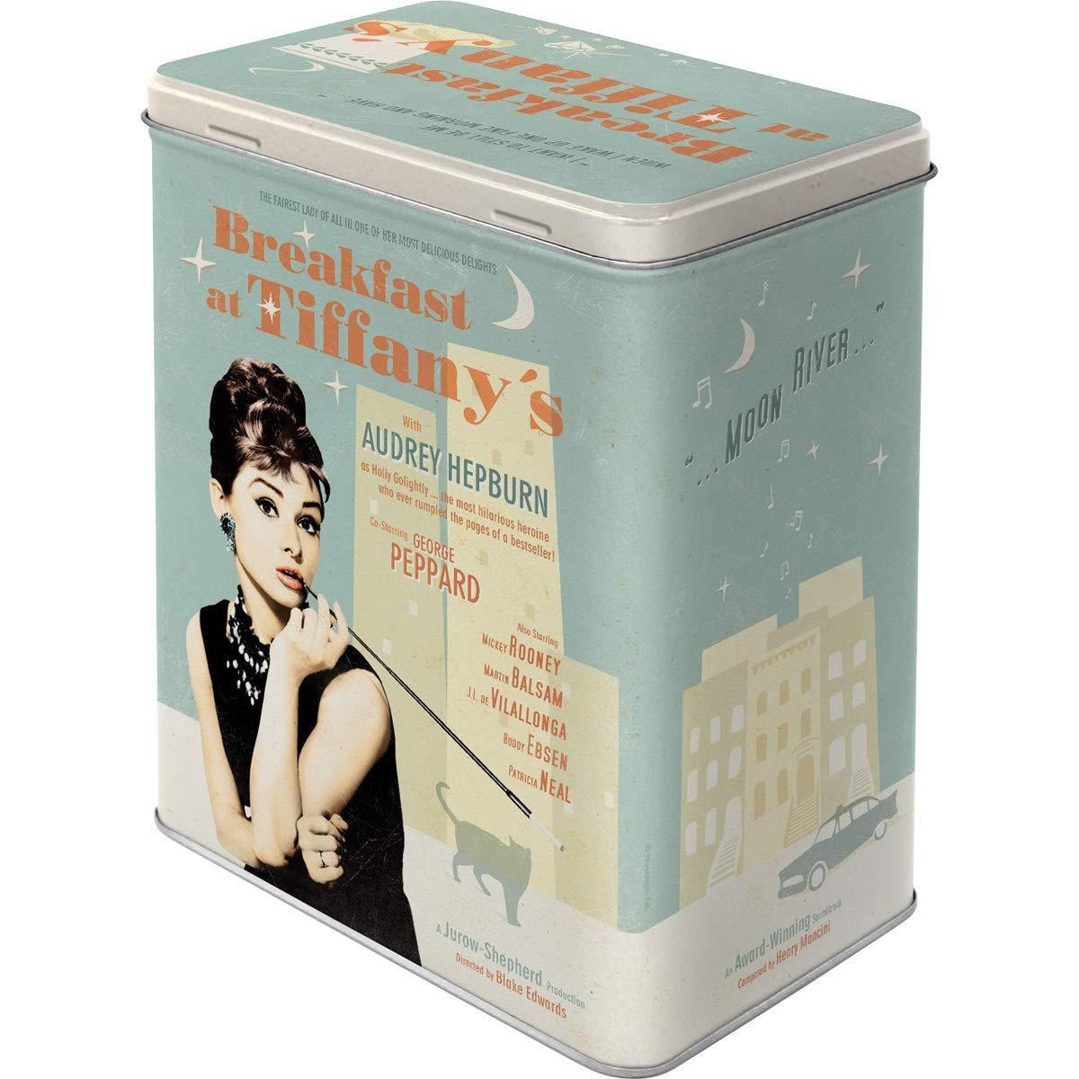 VORRATSDOSE L Celebrities Breakfast at Tiffany's Blue - Multicolor, Metall (14/20/10cm) - Nostalgic-Art
