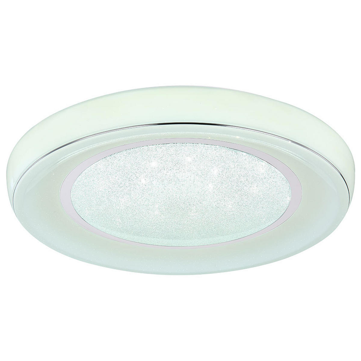 LED DECKENLEUCHTE Metall Weiß Opal - Weiß, Metall (66/66/9cm) - Globo Lighting