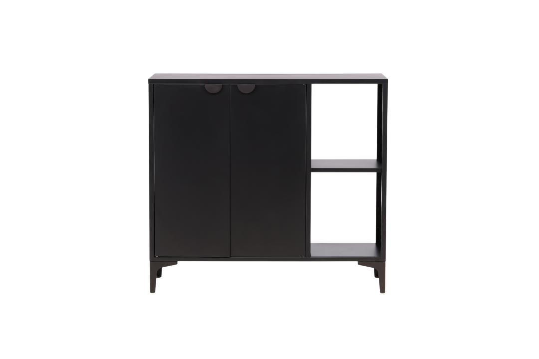 SIDEBOARD, Piring, Schwarz, Stahl, 110 x 42 x 100 cm - Schwarz, Metall (110/100/42cm) - ebuy24