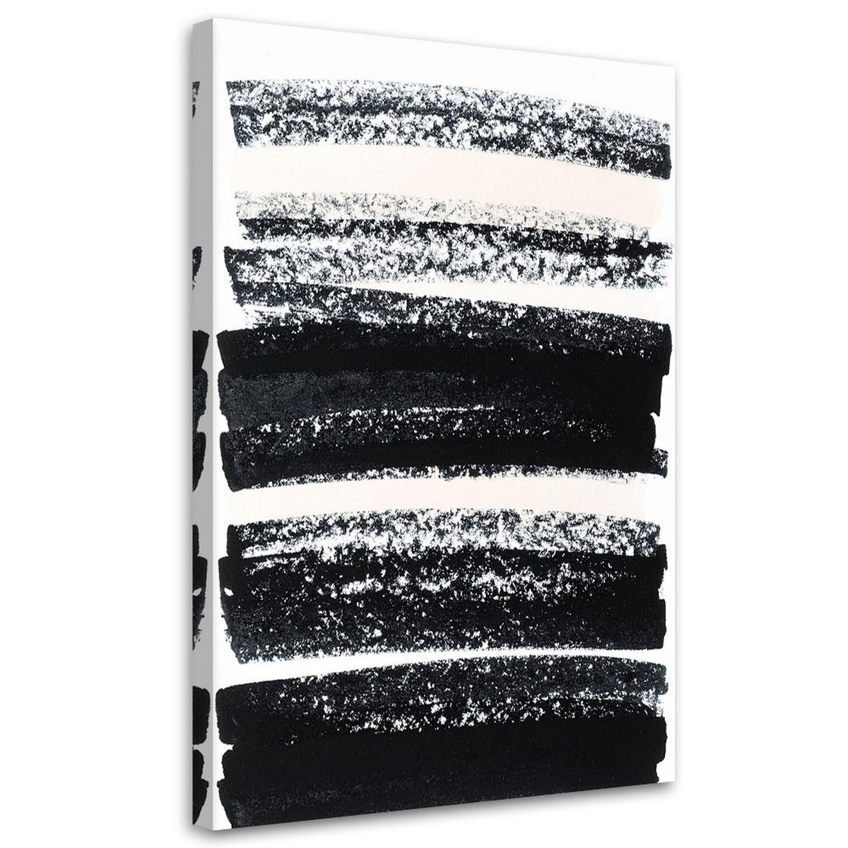 LEINWANDBILD Moderne Abstraktion 80x120cm - Schwarz, Textil (80/120cm) - Feeby