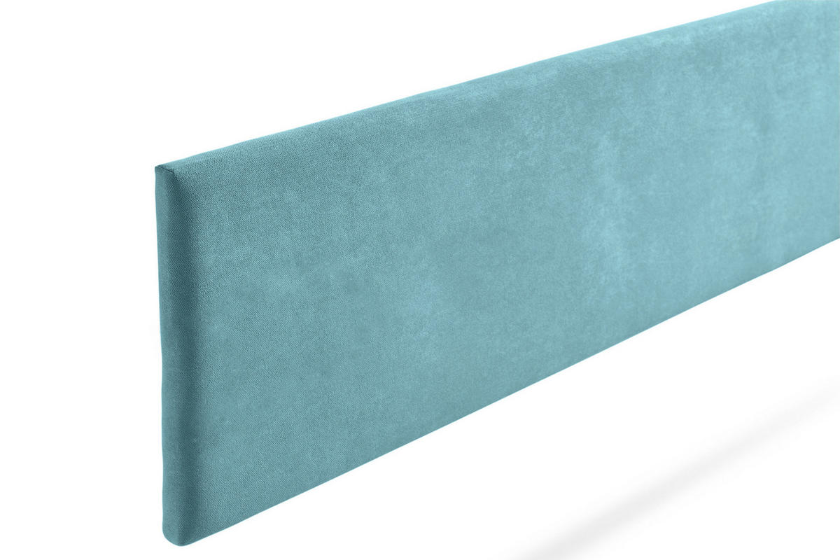 KOPFTEIL gepolstert NOVA Aqualine 160x50x5 cm - Türkis - Moonia - Türkis, Holz (160/5/50cm)
