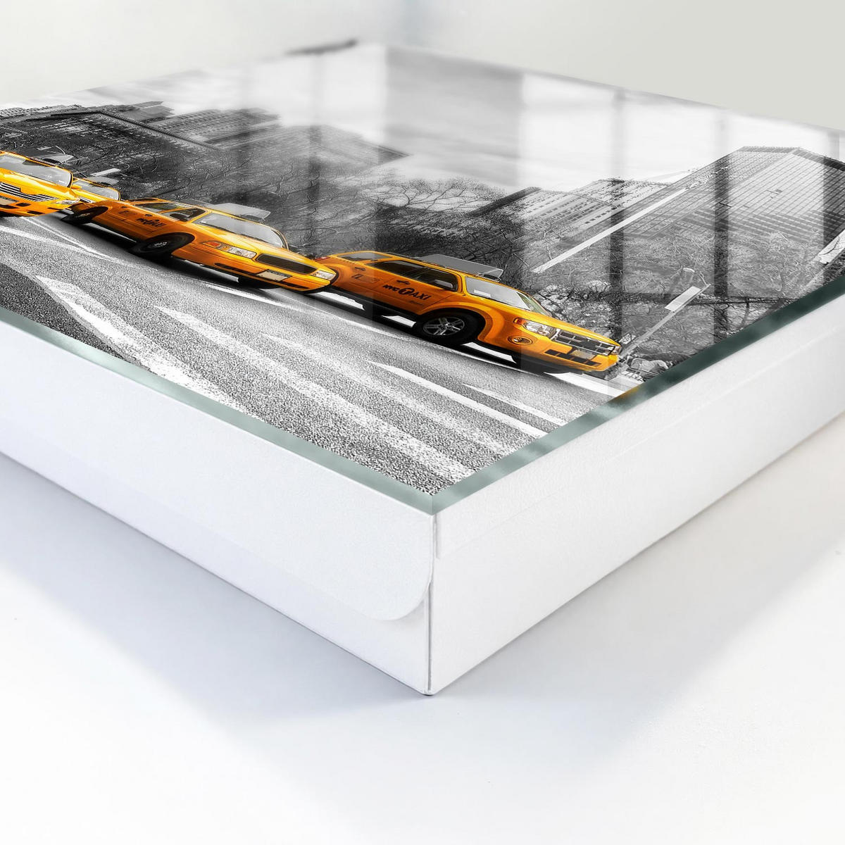 SCHLÜSSELBOX Weiß 30x30 cm – Türöffnung nach rechts - Städtische Energie - Grau, Metall (30/30/5cm) - TULUP