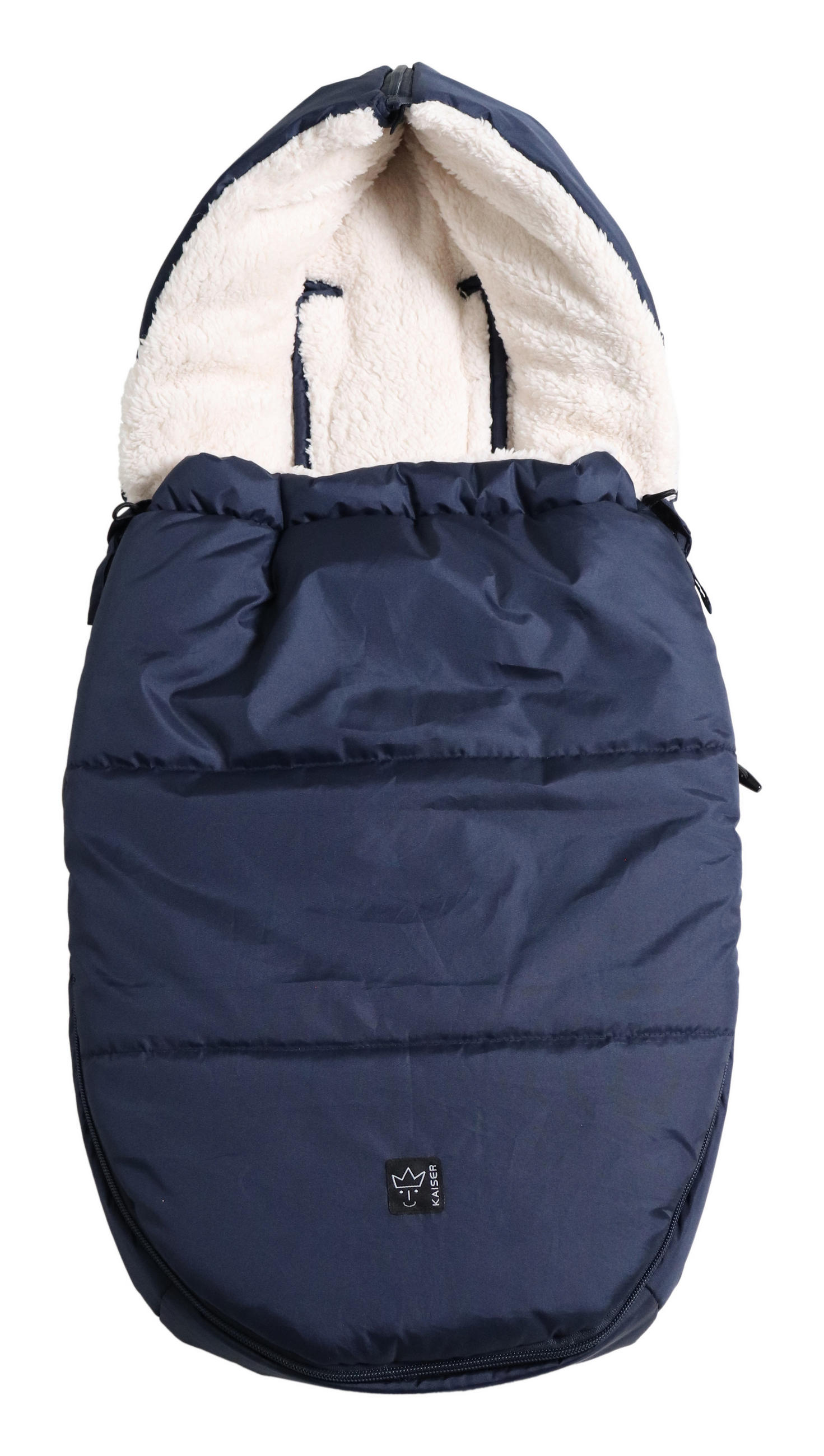 BABYSCHALENFUSSSACK Hoody 2.0, navy/cream - Dunkelblau, Textil (40/3/80cm) - Kaiserbaby