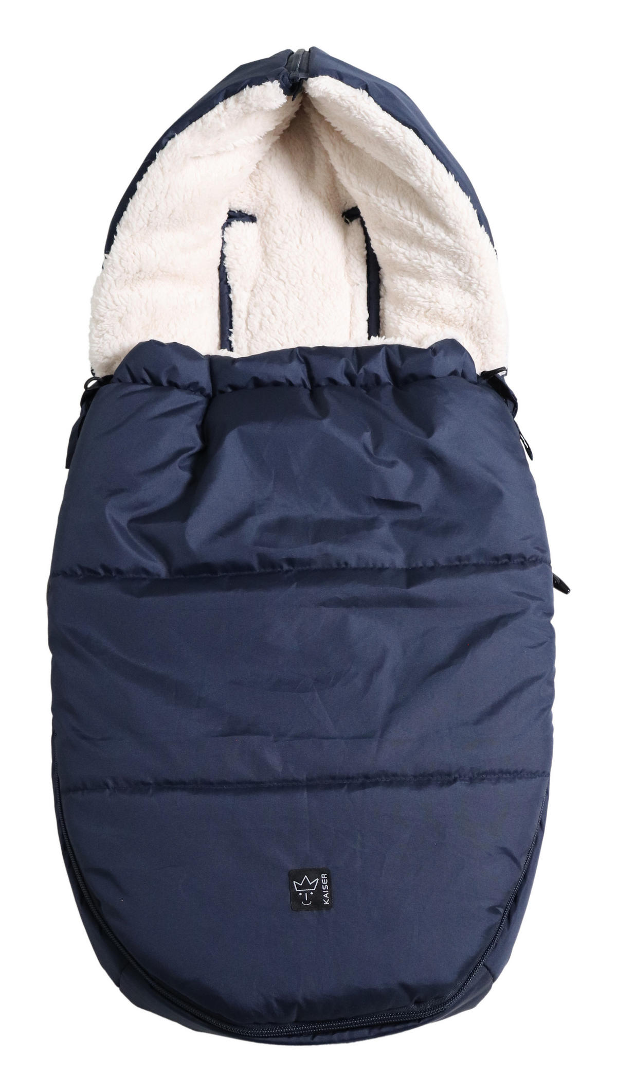 BABYSCHALENFUSSSACK Hoody 2.0, navy/cream - Dunkelblau, Textil (40/3/80cm) - Kaiserbaby