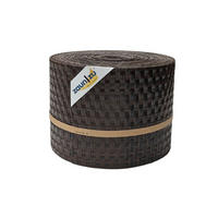 SICHTSCHUTZSTREIFEN Rattan PE für Doppelstabmatten Schwarzbraun 26m - Schwarz, Kunststoff (2600/19cm) - ZAUN|ZU