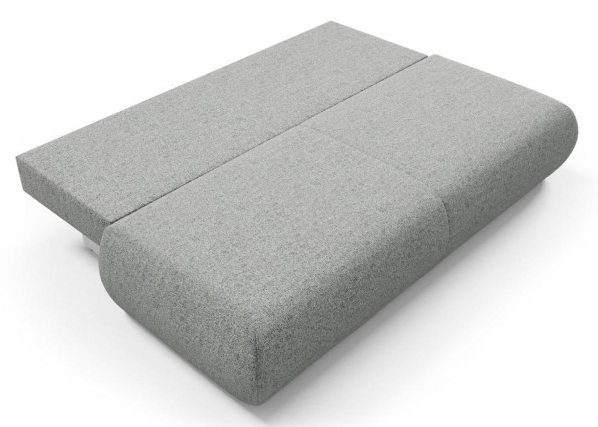SITZSOFA Grau PENTI Schlaffunktion Ohne Armlehnen Bezug PUENTE - Grau, Textil (214/74/100cm) - Sepro Meble