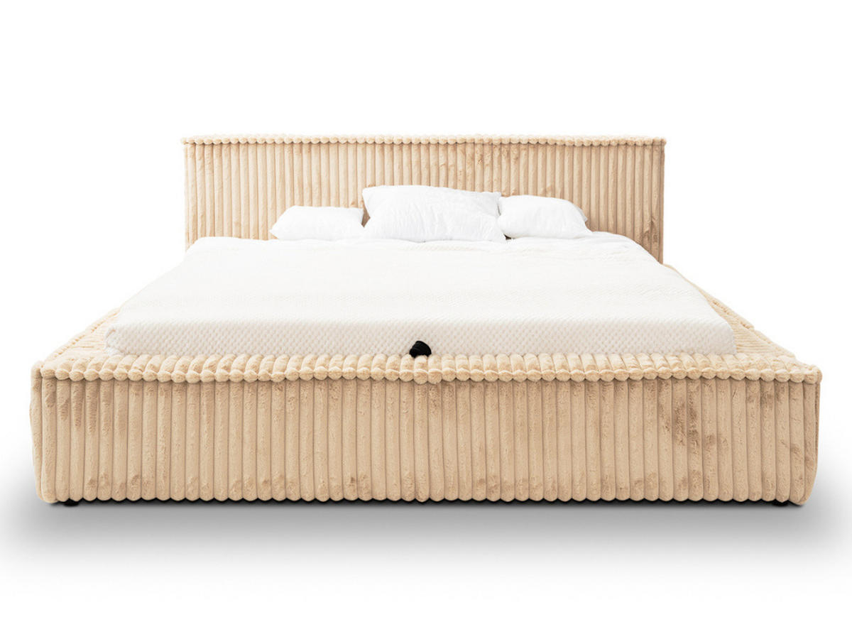 POLSTERBETT Lago 180x200 Beige - Beige, Textil (180/200cm) - Graingold