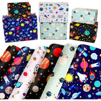 GESCHENKPAPIER Set Weltraum 5 Bögen 70 x 50 cm - Multicolor, Papier (15/0.5/20cm)