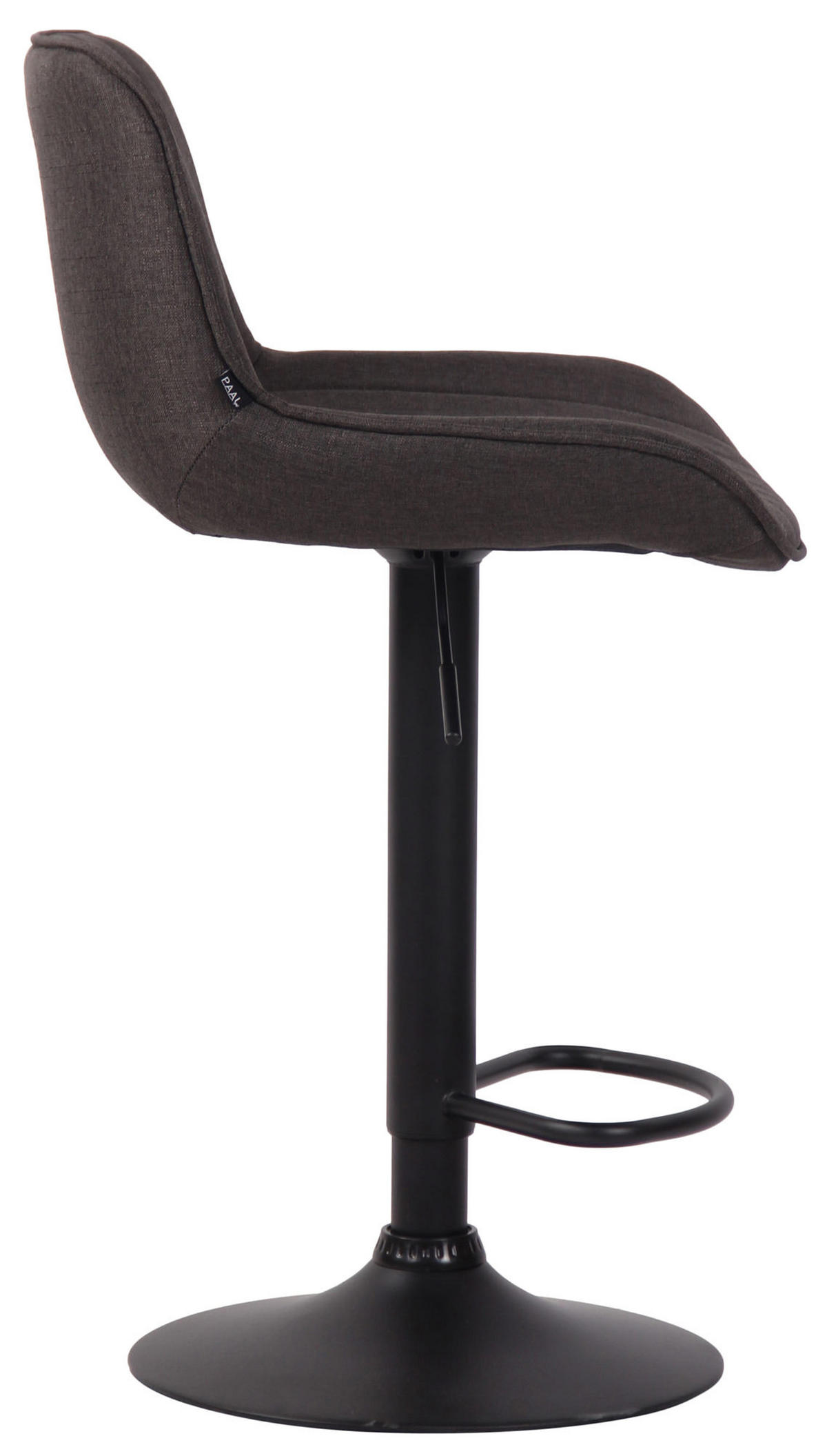 BARHOCKER Stoff dunkelgrau - Dunkelgrau/Schwarz, Textil/Metall (50/86/50cm) - CLP