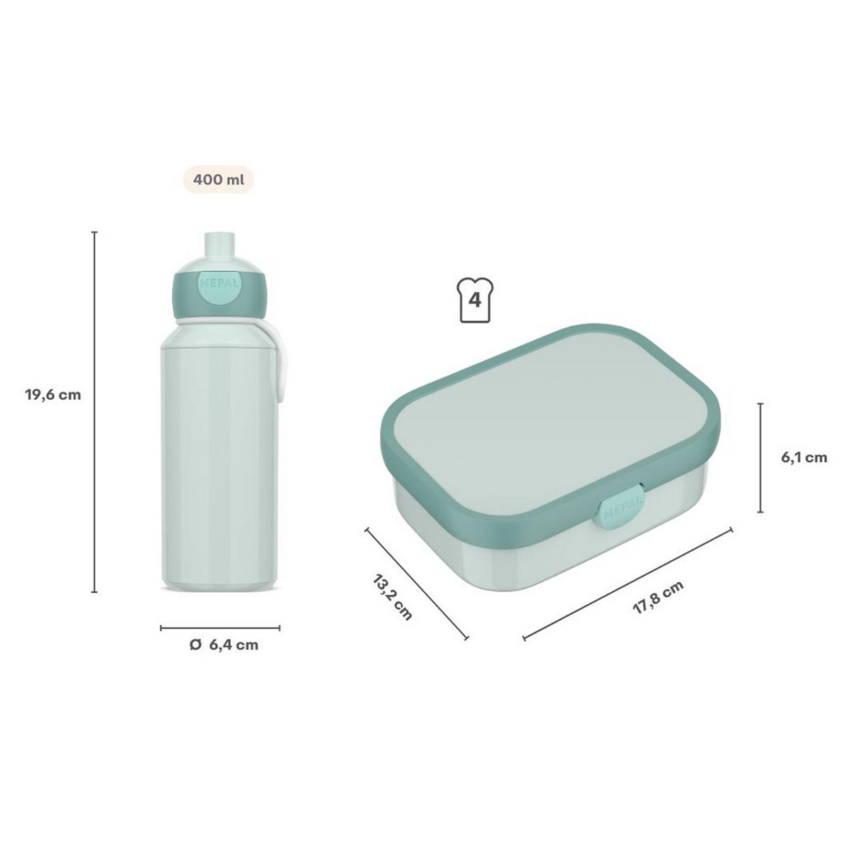 LUNCHSET Campus Switch Cool Blue / Cool Pink 2er Set - Blau/Pink, Kunststoff (1/1/1cm) - Mepal
