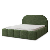 POLSTERBETT FLUSSO 200x200 cm mit Bettkästen - Grün - Grün, Holz (200/200cm) - MASSENO