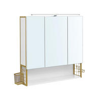 SPIEGELSCHRANK BADEZIMMERSCHRANK - Weiß, Holzwerkstoff (14.5/70/70cm) - Hansiro