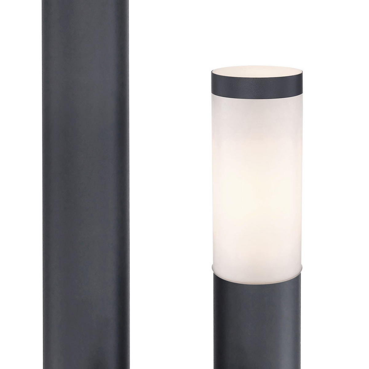 LED AUSSENLEUCHTE BOSTON Edelstahl Anthrazit - Anthrazit, Metall (28/28/170cm) - Globo Lighting
