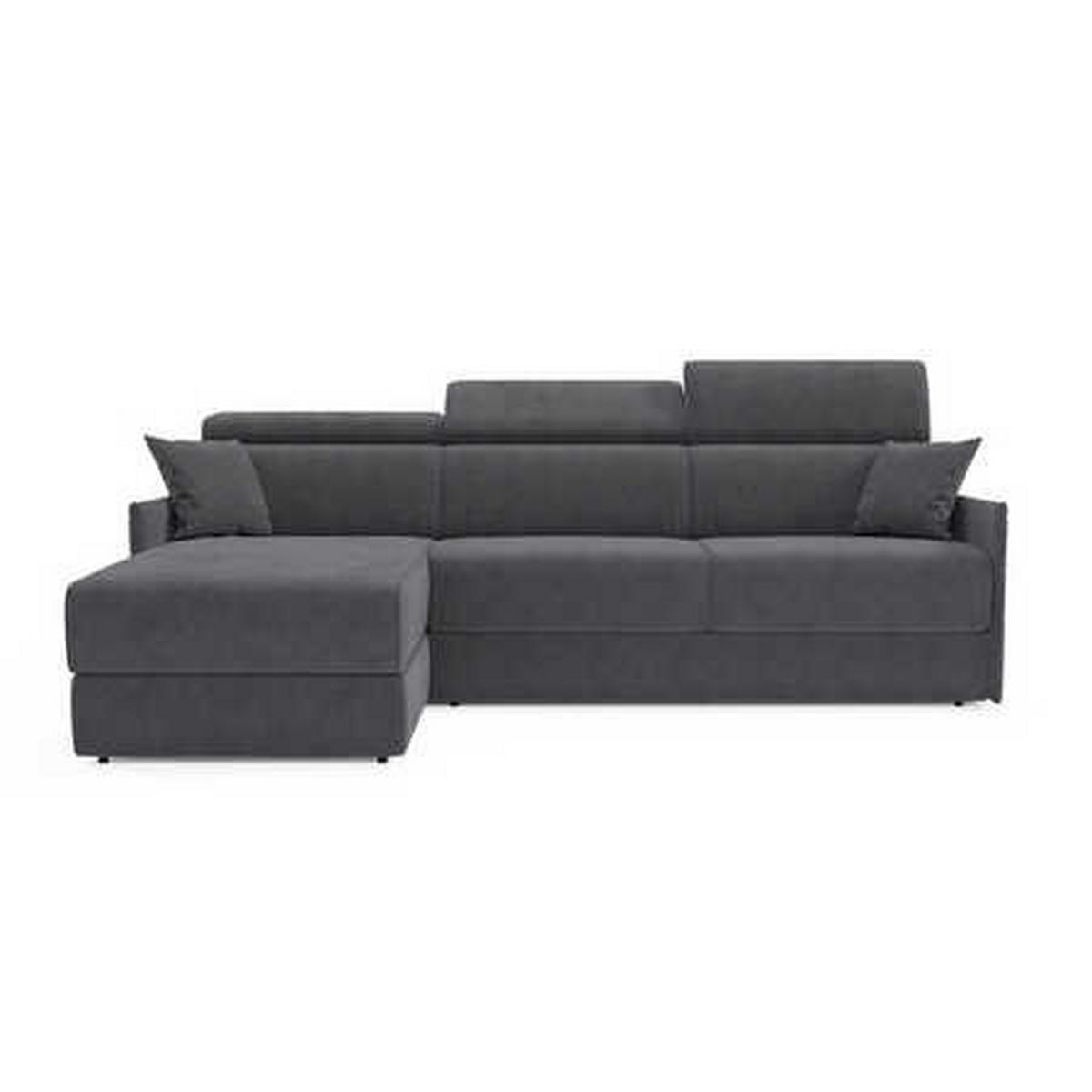 ECKSOFA Miryam - Anthrazit, Metall (252/98cm) - Divani.store