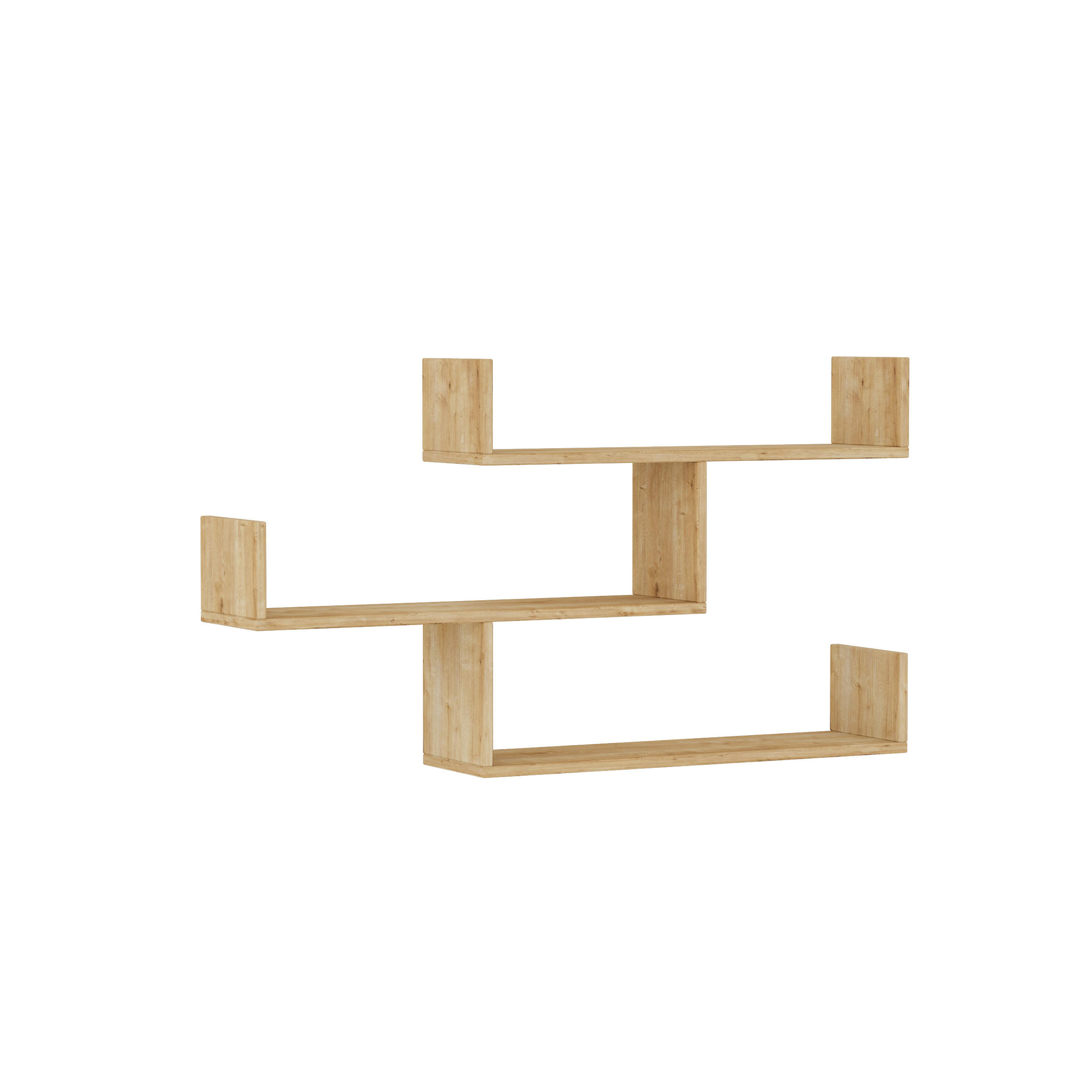 Decortie Wandregal Eiche 119x66.4x22 cm