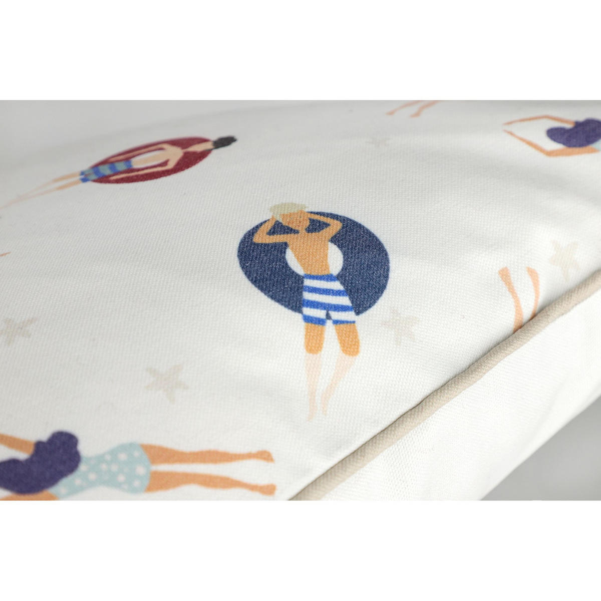 KISSENHÜLLE SWIM - Weiß, Textil (45/45cm) - Tom Tailor