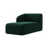 SOFAELEMENT Links Samt Stoff Grün - Dunkelgrün/Schwarz, Holzwerkstoff/Kunststoff (91/75/166cm) - Makamii