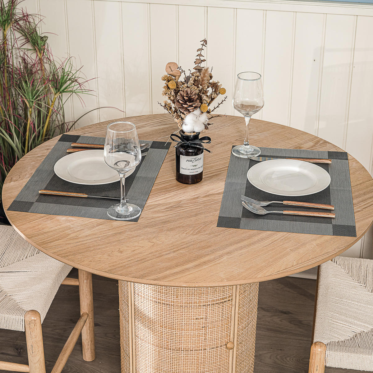 ESSTISCH Rund Braun 90 x 90 x 75 (cm) - Braun, Holz (90/90/75cm) - Nordlys