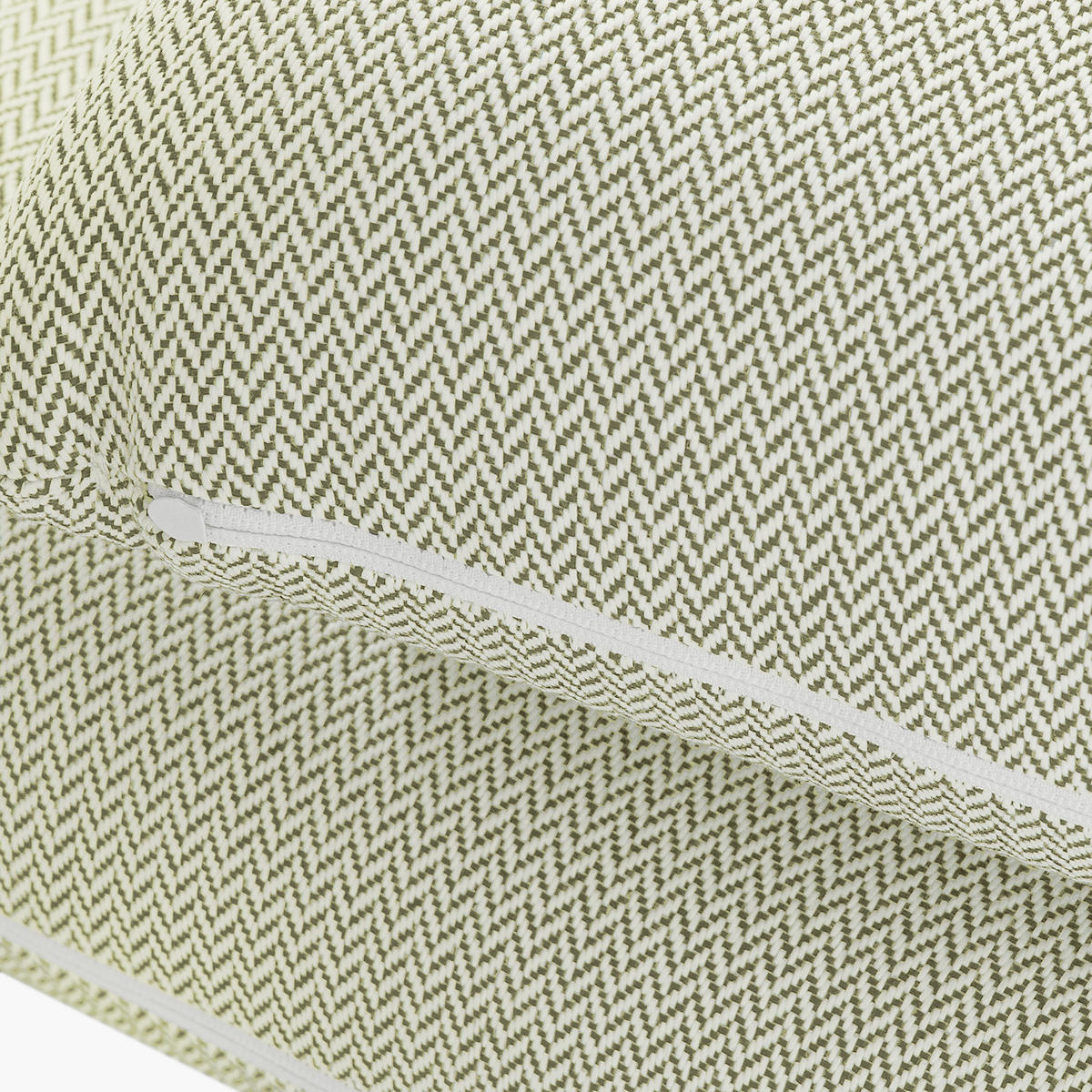 GARTENKISSEN RAMBE Dekokissen mit Füllung, 40x35 cm, Outdoorgeeignet, Hellgrün - Hellgrün/Weiß, Textil (40/35cm) - KONSIMO®