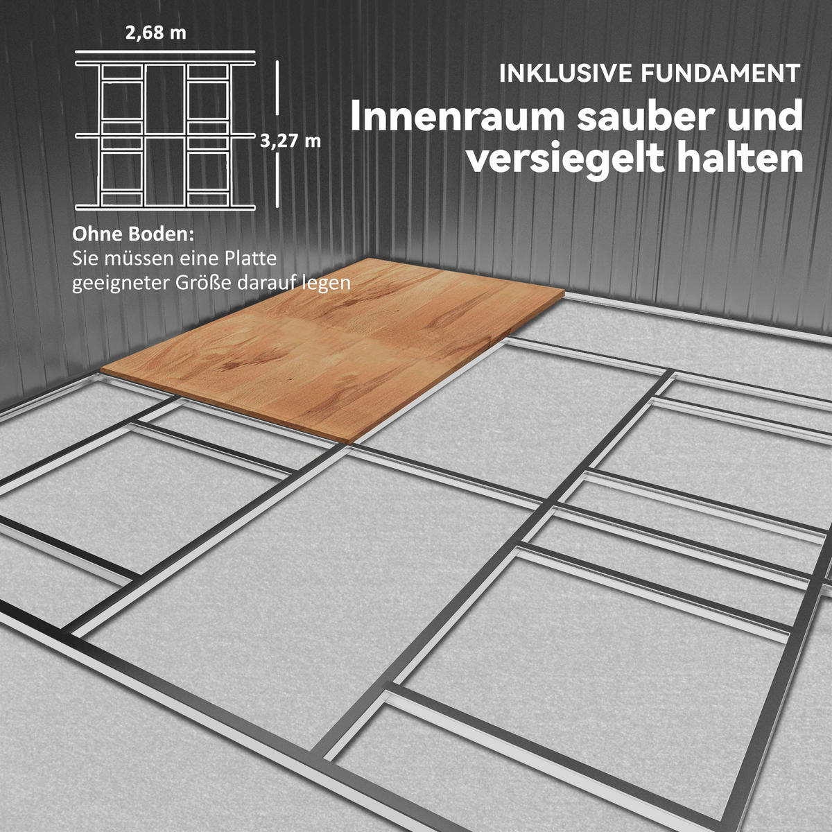 STAHL Gerätehaus mit Bodenplatte, 20m³ Geräteschuppen, Fahrradschuppen, Braun - Braun, Metall (340/200/386cm) - Outsunny
