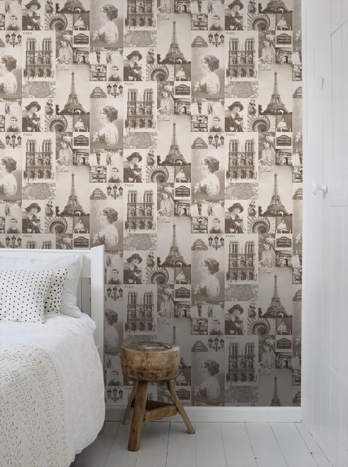 TAPETE Paris Ansicht 53 cm x 10.05 m - Braun, Papier (53/1000cm) - ESTAhome
