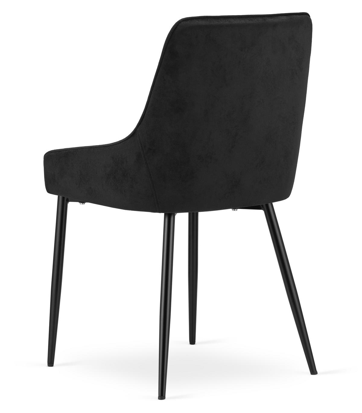 ESSZIMMERSTUHL Mareen (4er-Set) - Schwarz, Textil/Metall (49/82/58cm) - Home Collective