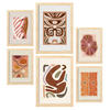 POSTER Set Mit 6 Rustikalen In Ethnischen Style Printkollektionen Dekorative Rahmen Für Ihr Zuhause Wandkunstdruck A3 & A4 Rahmen Aus Hellem Holz - Beige, Papier (29/3cm) - Nacnic