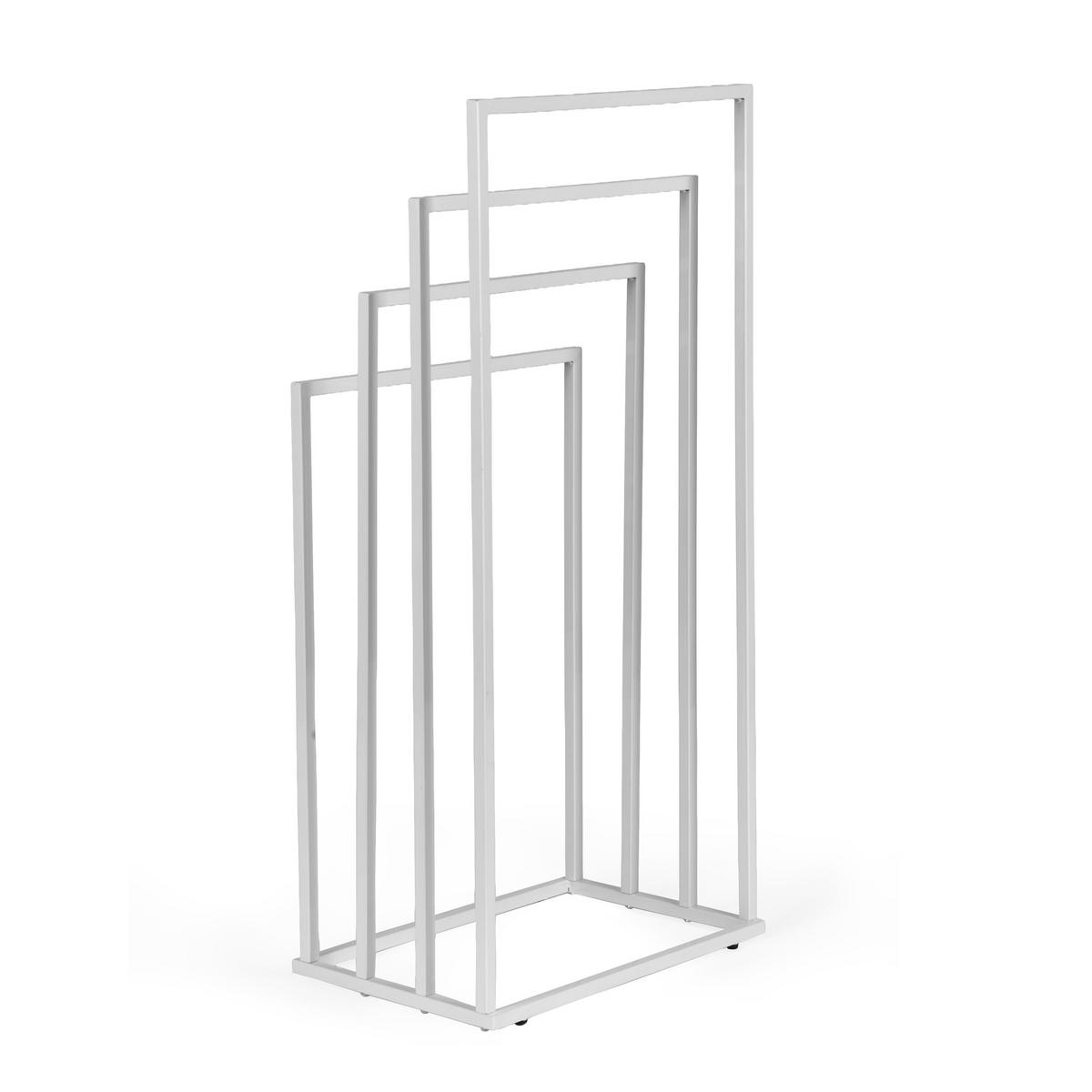 HANDTUCHSTÄNDER freistehend mit 4 Stangen - Weiß, Metall (45/94/29cm) - Mat-Haus