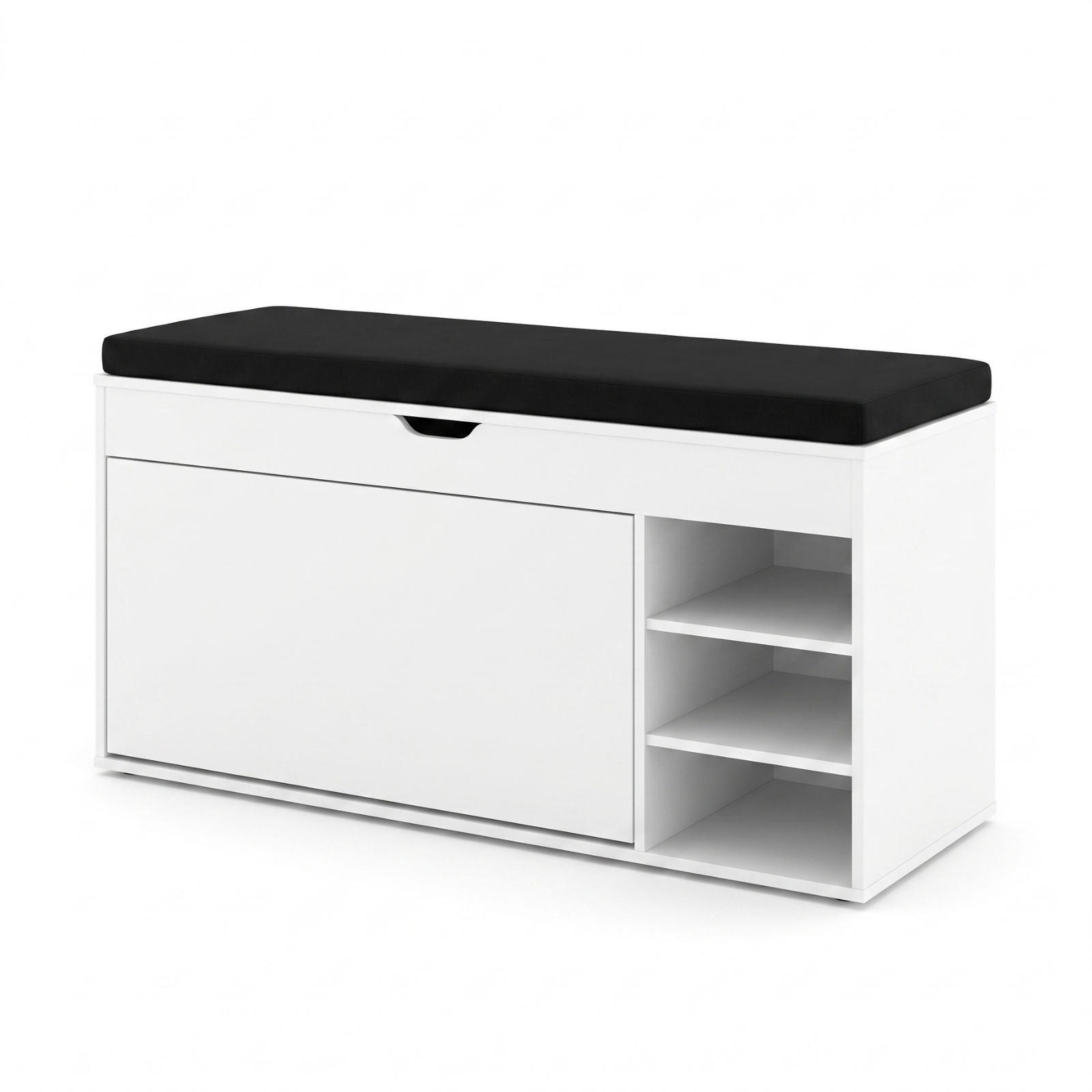 SCHUHSCHRANK mit Sitzfläche Gradia 100/34/53 cm - Weiß, Holzwerkstoff (34/53/100cm) - BOXIMO