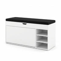 SCHUHSCHRANK mit Sitzfläche Gradia 100/34/53 cm - Weiß, Holzwerkstoff (34/53/100cm) - BOXIMO