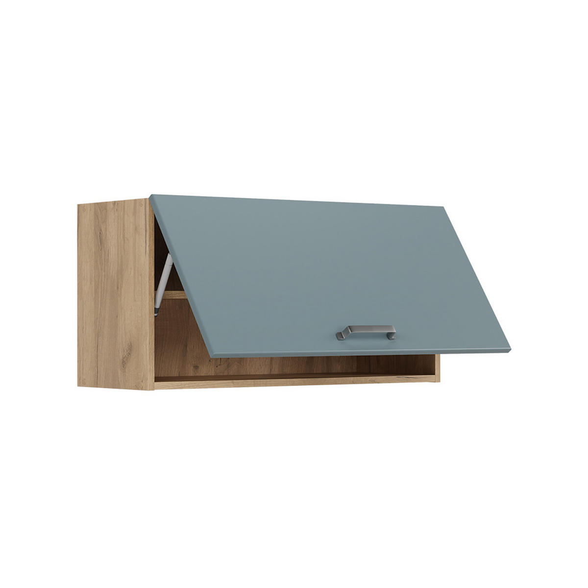 HÄNGESCHRANK R-Line, Blau-Grau/Goldkraft Eiche, 80 cm Flach - Honigeiche/Blaugrau, Holzwerkstoff (80/40/31cm) - Vicco