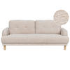 3-SITZER-SOFA Bouclé beige Tuve - Hellbraun/Beige, Textil (199/85/90cm) - Beliani