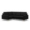 ECKSOFA LINKS MIT SCHLAFFUNKTION ELMA, Schwarz - Schwarz, Textil (223/172cm) - Mebligo