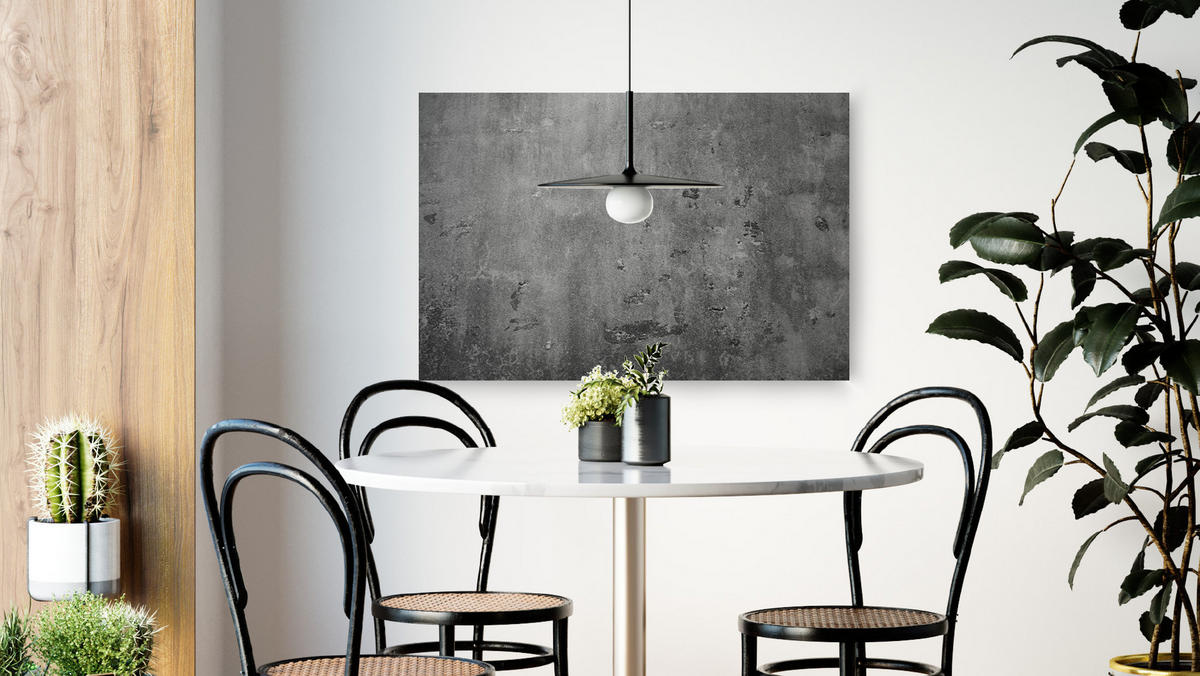 METALBOARD BETONMAUER 60x40cm + Zubehör-Set - Grau, Metall (60/40/1.8cm) - ALLboards