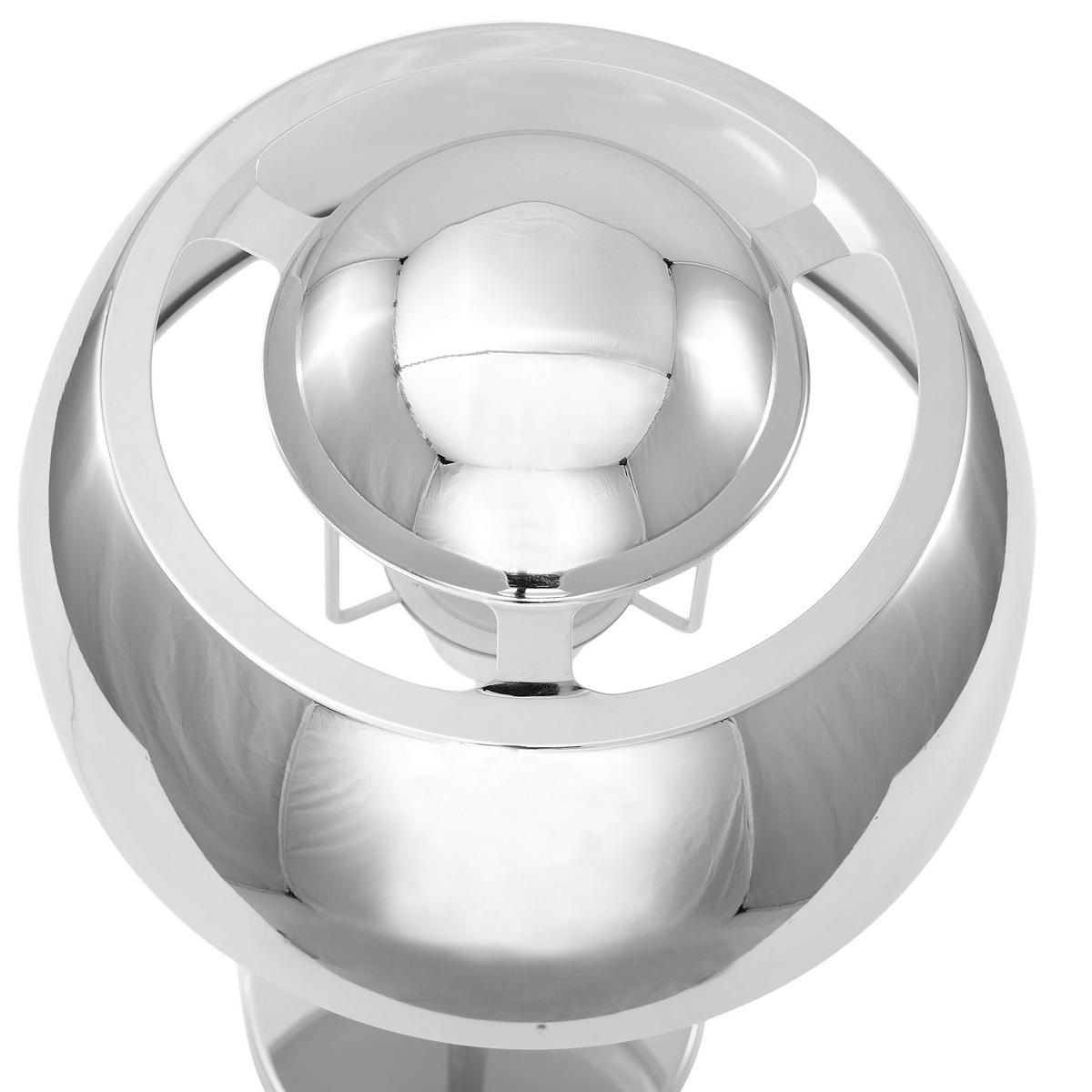 TISCHLAMPE Senette 24/24/44 cm - Silberfarben, Metall (24/24/44cm) - Beliani