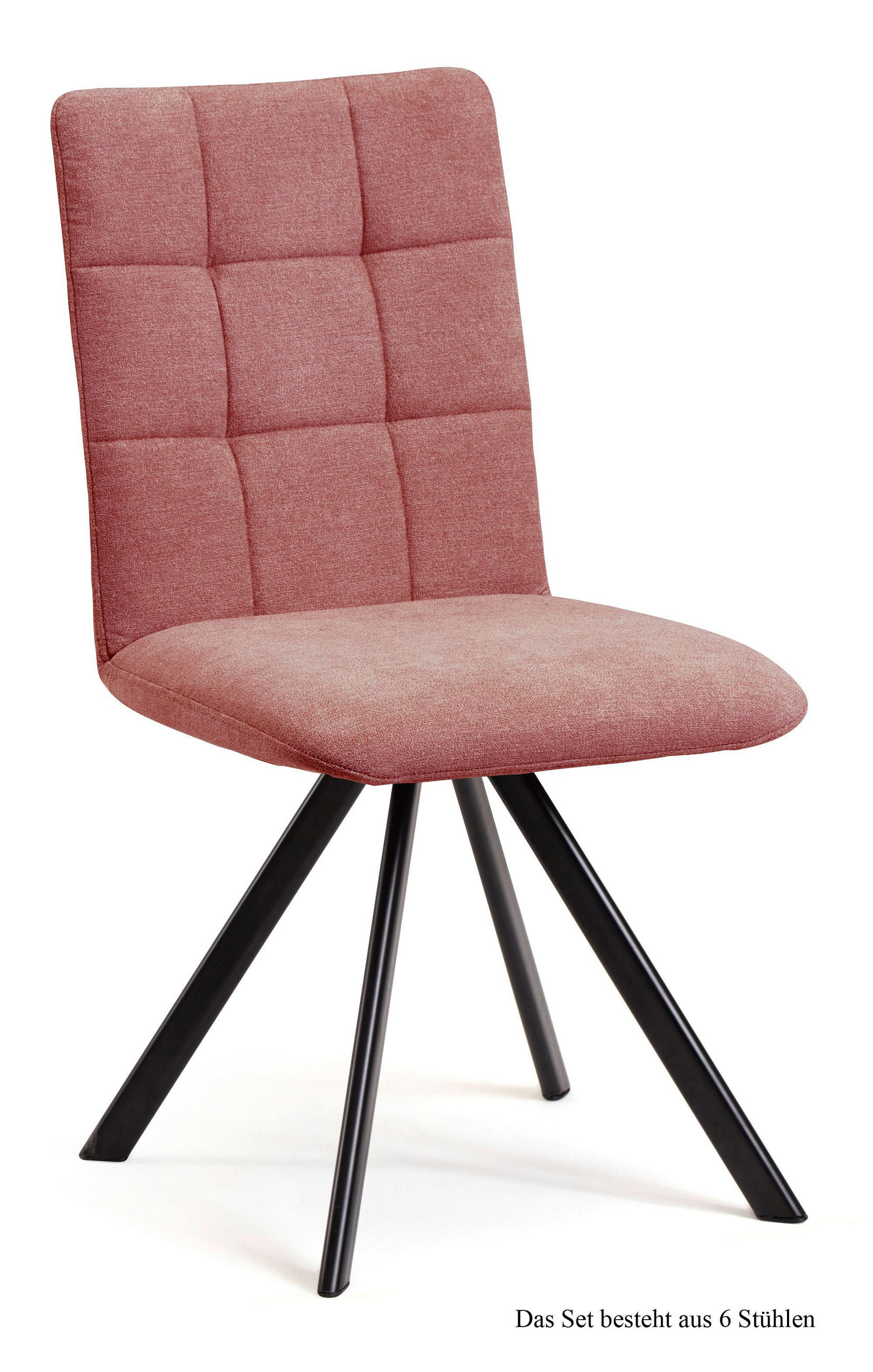 ESSZIMMERSTUHL drehbar (6er-Set) Despa 47x91x60 Schwarz/Rosewood - Dunkelrosa/Schwarz, Kunststoff (60/91/47cm) - 58aufmkessel