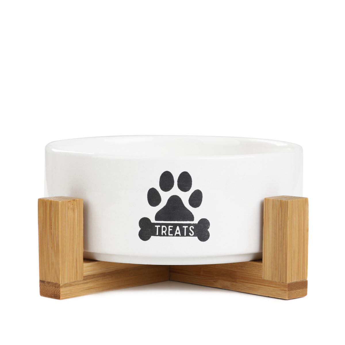 HUNDENAPF Treats 13/7 cm - Weiß, Keramik (13/13/7cm) - Homla