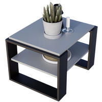 COUCHTISCH Kaja63 63/42/53,8 - Dunkelgrau/Schwarz, Holzwerkstoff (54/63/42cm) - RAUMHIRSCH FURNITURE