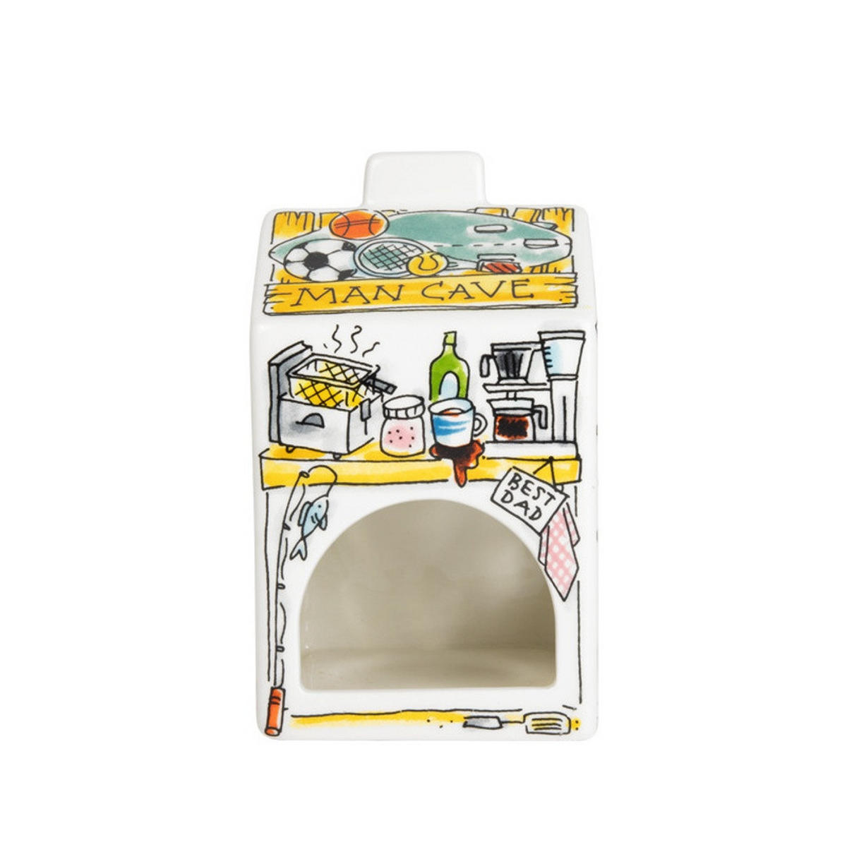 LICHTHAUS Vatertag Mancave in Bunt - 14,50cm - Multicolor, Keramik (8.5/14.5/8.3cm) - Blond Amsterdam