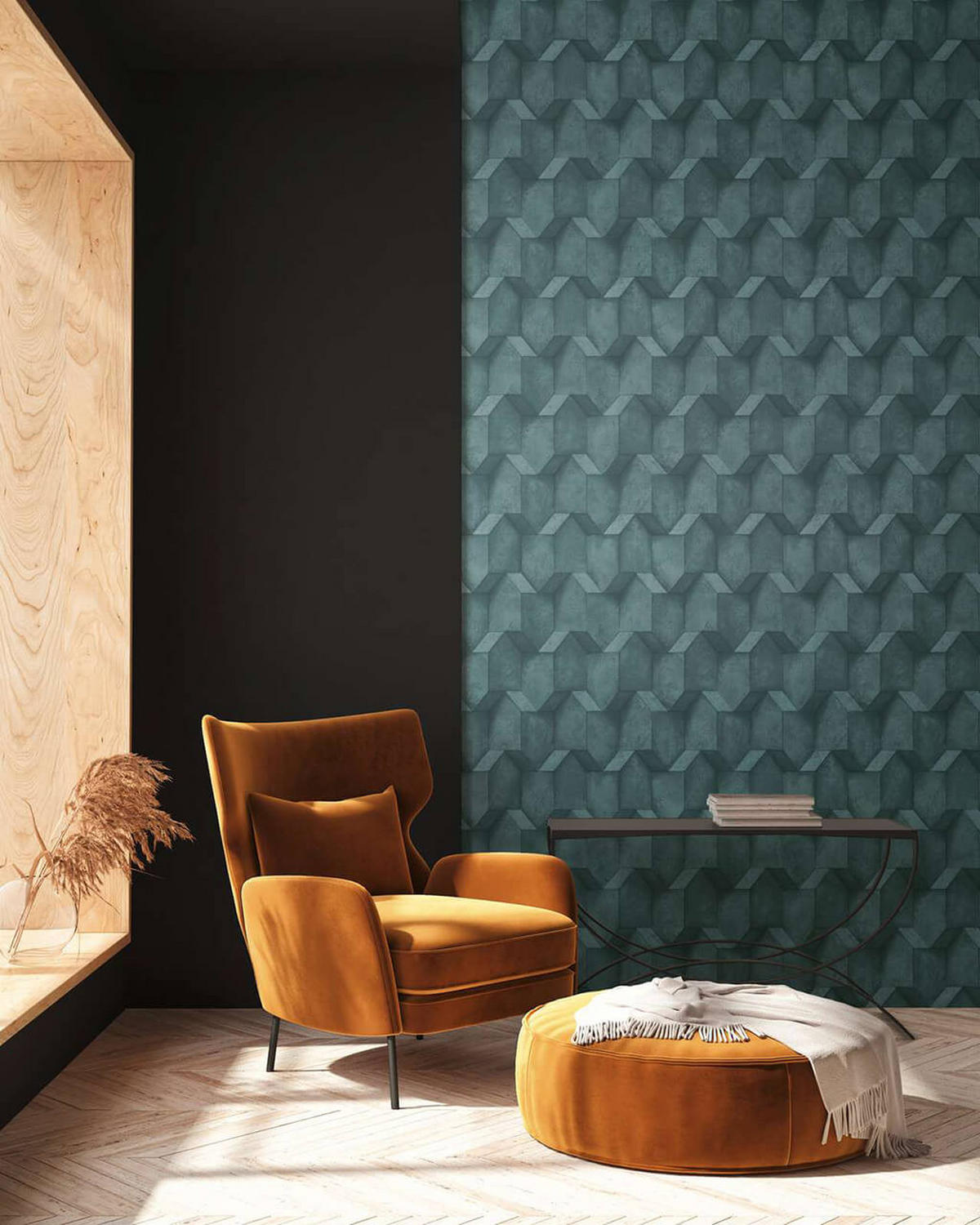 VLIESTAPETE Blau 53/1005 cm - Türkis, Textil (53/1cm) - KUNSTLOFT