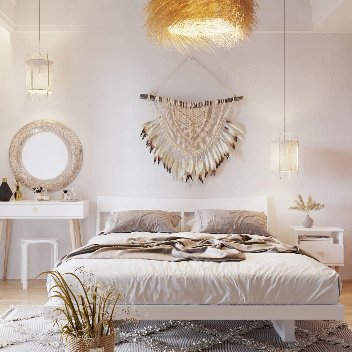 NACHTSCHRANK NATURA 44x31 cm, Weiß Matt, mit Schublade und Fach - Weiß, Holzwerkstoff (44/55.5/31cm) - Excellent Home