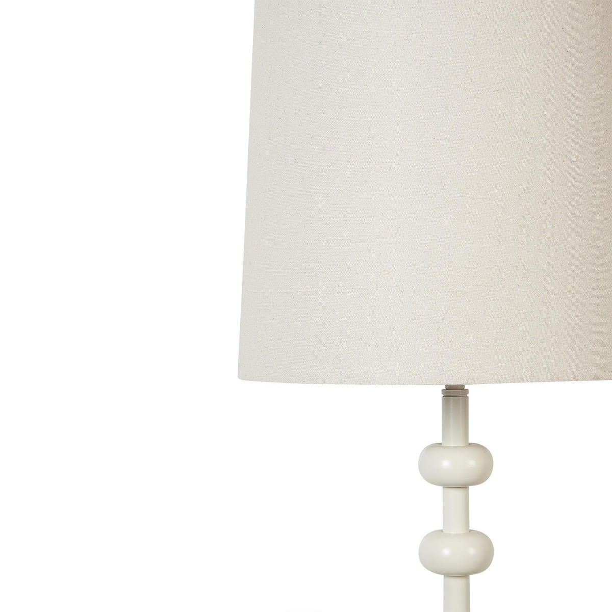 STEHLAMPE Weiß Krios - Weiß, Textil (36/36/160cm) - Beliani
