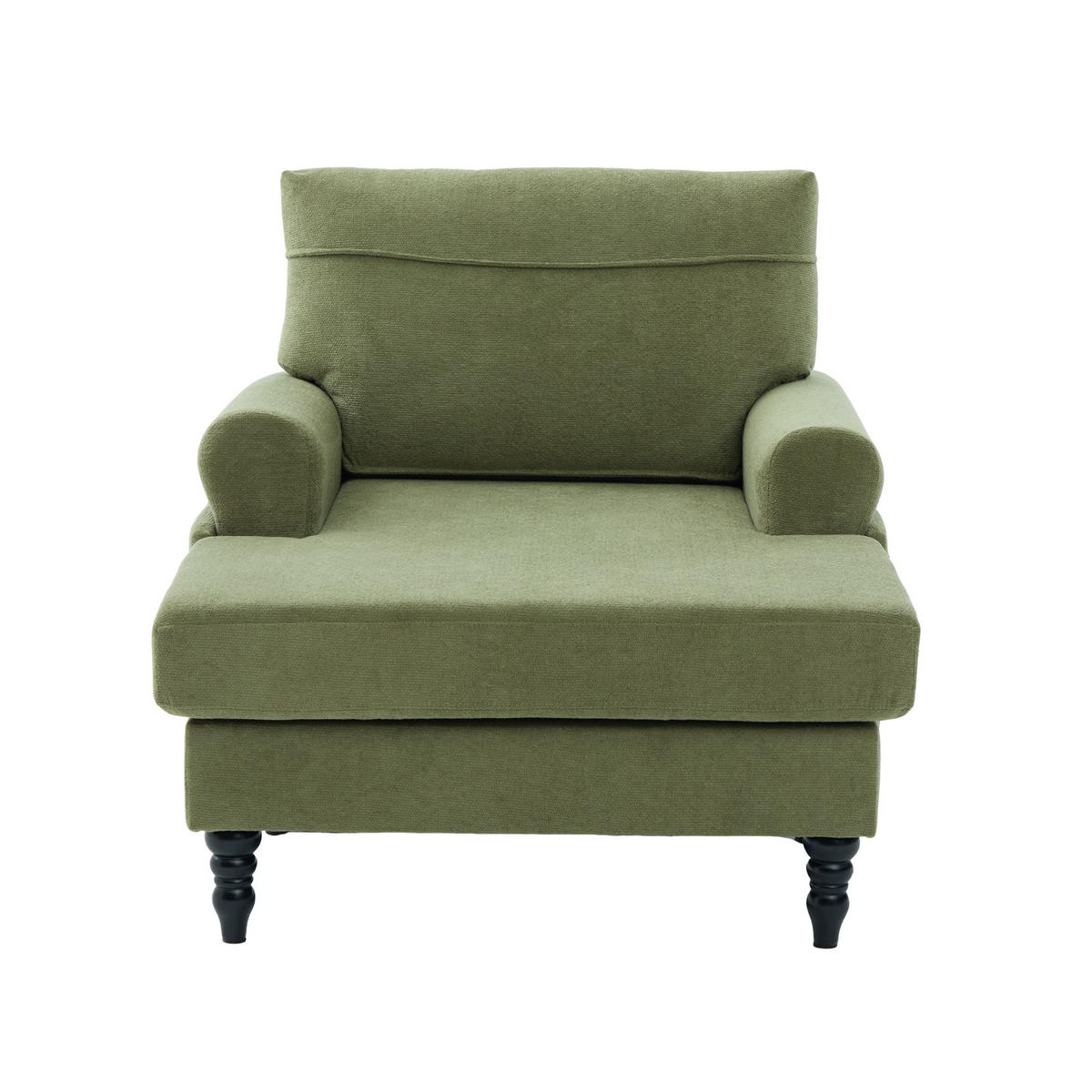 RELAXSESSEL Liege,hochdichte Polsterung,Seitentaschen,Chenille,Grün - Grün, Textil (97/86/125.5cm) - LVHOM