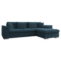 ECKSOFA Diana Cord, Seite: Rechts - Dunkelblau, Holz/Textil (280/160cm) - MIRJAN24